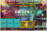 MECRU 2K19 Mechanical Engineering Symposium Poster